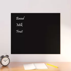    fekete falra szerelhető edzett üveg mágnestábla 60 x 50 cm