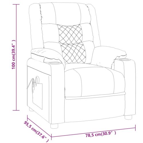  szürke műbőr masszázsfotel