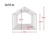 Party šator 3x10m-PROFESSIONAL DELUXE 500g/m2-pojačana konstrukcija krova