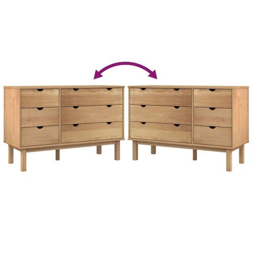  OTTA tömör fenyőfa fiókos szekrény 111x43x73,5 cm