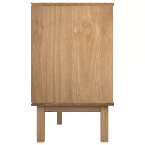  OTTA barna-szürke tömör fenyőfa éjjeliszekrény 111x43x73,5 cm