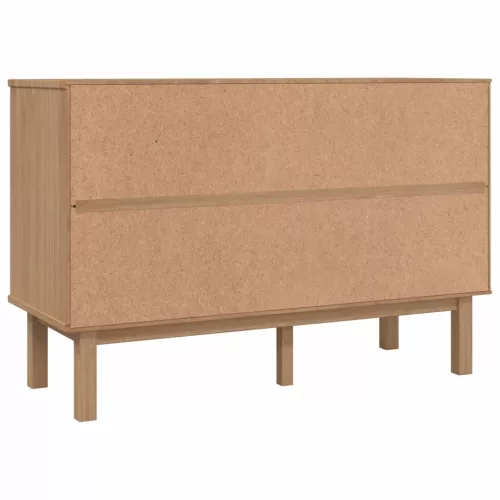  OTTA barna-szürke tömör fenyőfa éjjeliszekrény 111x43x73,5 cm