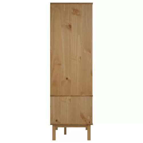  OTTA barna és szürke tömör fenyőfa gardrób 76,5 x 53 x 172 cm