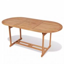   VID Összecsukható tíkfa kültéri asztal [180 x 90 x 75 cm]