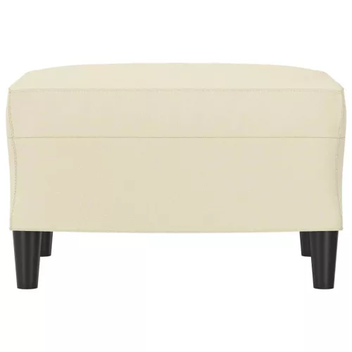  krémszínű műbőr lábzsámoly 60 x 50 x 41 cm