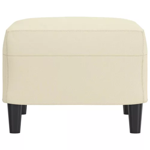  krémszínű műbőr lábzsámoly 60 x 50 x 41 cm