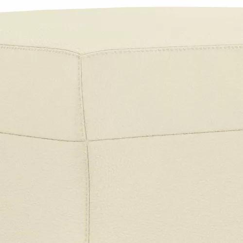  krémszínű műbőr lábzsámoly 60 x 50 x 41 cm