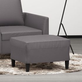  szürke műbőr lábzsámoly 60 x 50 x 41 cm