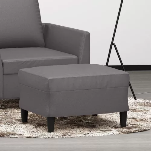  szürke műbőr lábzsámoly 60 x 50 x 41 cm