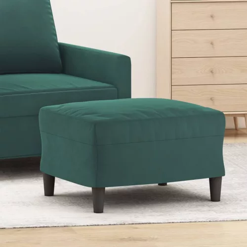  sötétzöld bársony lábzsámoly 60 x 50 x 41 cm