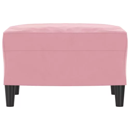  rózsaszín bársony lábzsámoly 60 x 50 x 41 cm