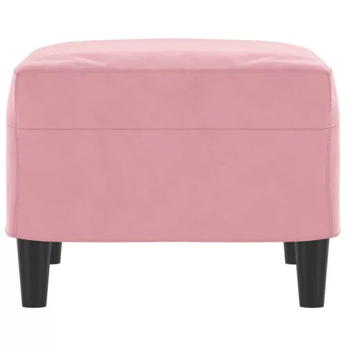  rózsaszín bársony lábzsámoly 60 x 50 x 41 cm