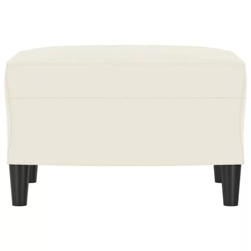  krémszínű bársony lábzsámoly 60 x 50 x 41 cm