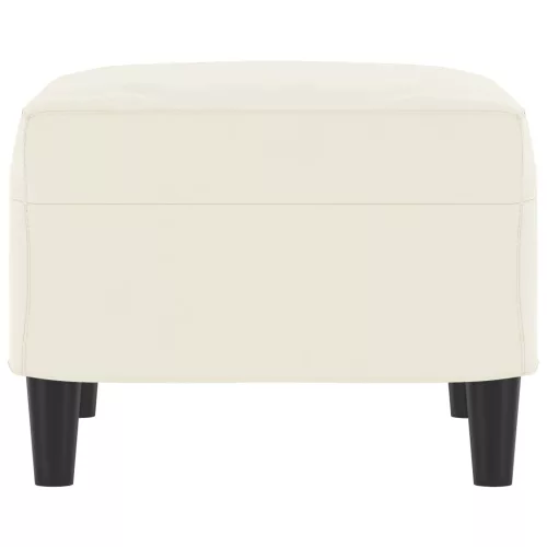  krémszínű bársony lábzsámoly 60 x 50 x 41 cm