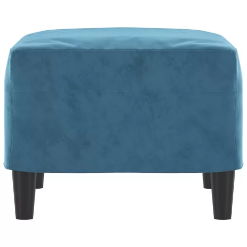  kék bársony lábzsámoly 60 x 50 x 41 cm