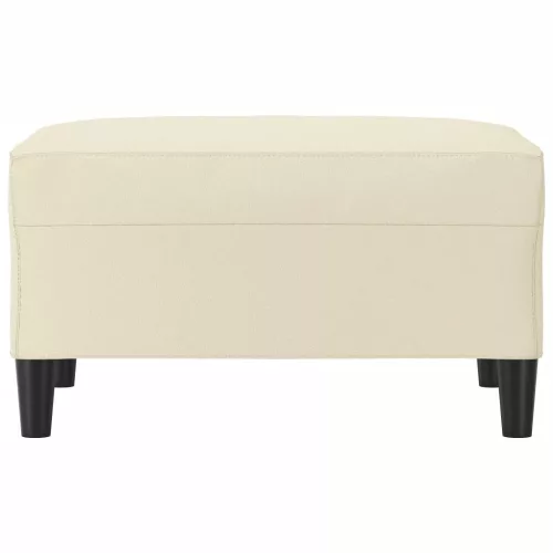  krémszínű műbőr lábzsámoly 70x55x41 cm