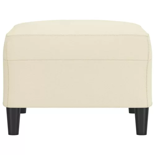  krémszínű műbőr lábzsámoly 70x55x41 cm