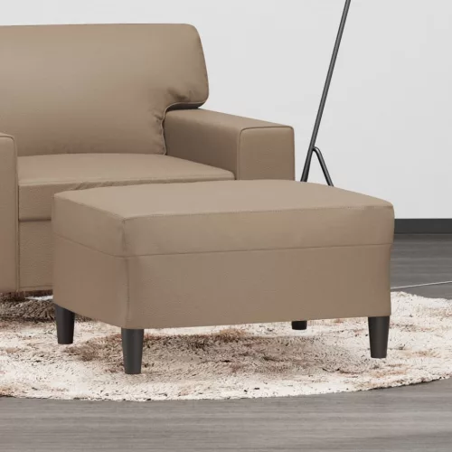  kávészínű műbőr lábzsámoly 70x55x41 cm