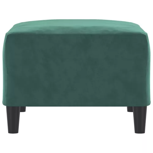  sötétzöld bársony lábzsámoly 70x55x41 cm