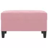  rózsaszín bársony lábzsámoly 70x55x41 cm