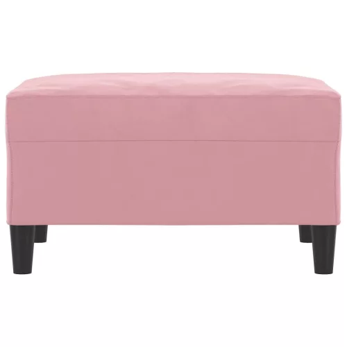  rózsaszín bársony lábzsámoly 70x55x41 cm