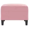  rózsaszín bársony lábzsámoly 70x55x41 cm