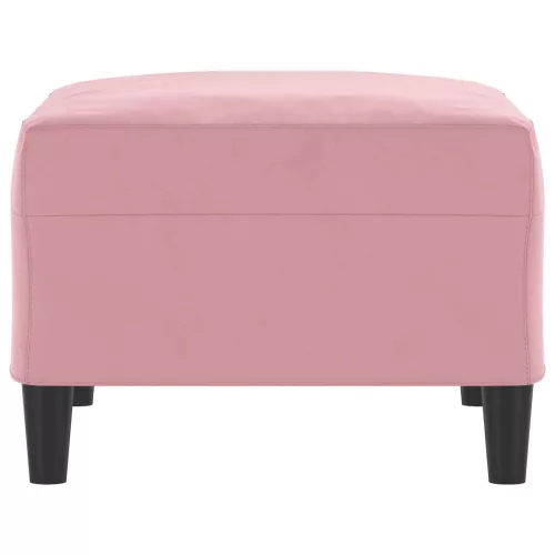  rózsaszín bársony lábzsámoly 70x55x41 cm