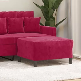  bordó bársony lábzsámoly 70x55x41 cm