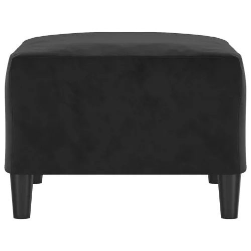  fekete bársony lábzsámoly 70x55x41 cm