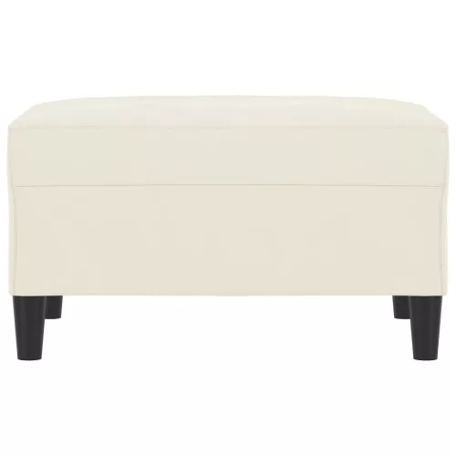  krémszínű bársony lábzsámoly 70x55x41 cm