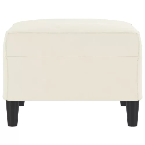  krémszínű bársony lábzsámoly 70x55x41 cm