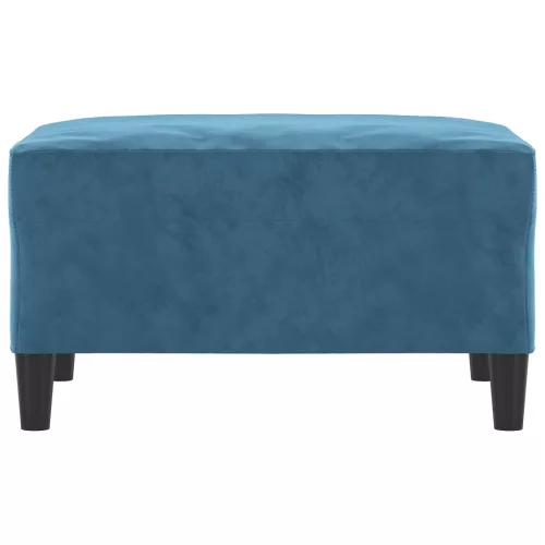  kék bársony lábzsámoly 70x55x41 cm