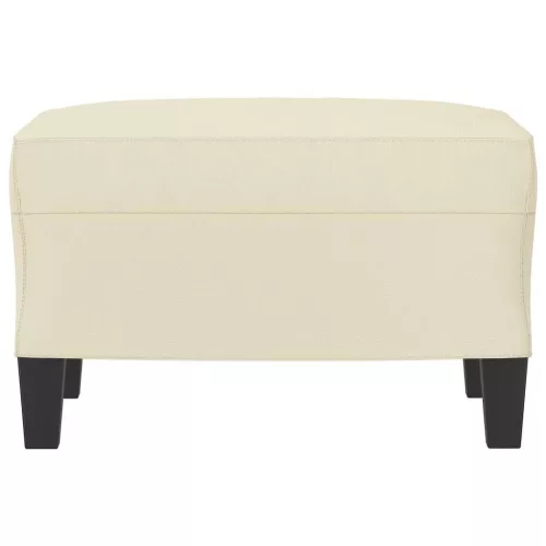  krémszínű műbőr lábzsámoly 60 x 50 x 41 cm