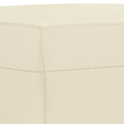  krémszínű műbőr lábzsámoly 60 x 50 x 41 cm