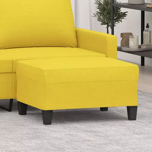  világossárga szövet lábzsámoly 70x55x41 cm