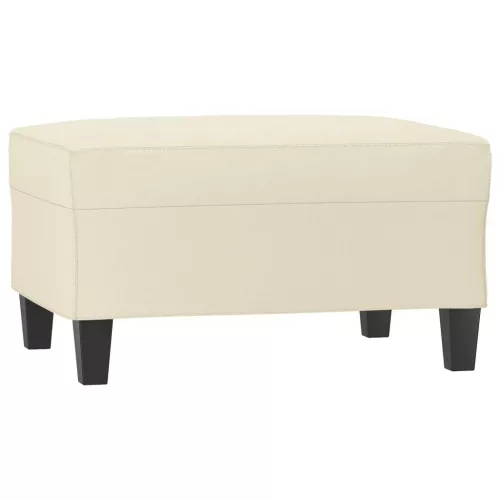  krémszínű műbőr lábzsámoly 70x55x41 cm