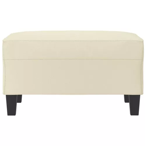  krémszínű műbőr lábzsámoly 70x55x41 cm