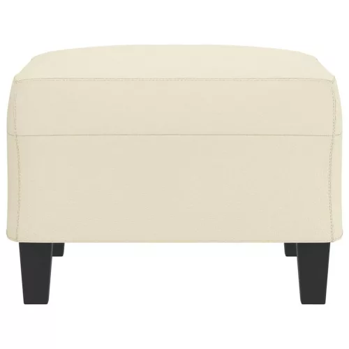  krémszínű műbőr lábzsámoly 70x55x41 cm