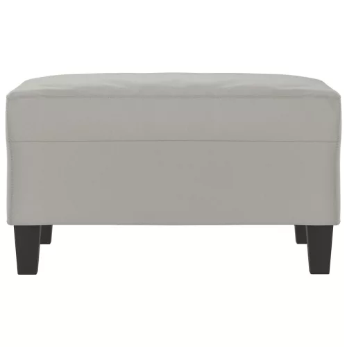  világosszürke mikroszálas szövet lábzsámoly 70 x 55 x 41 cm