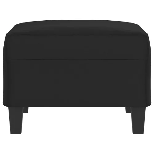  fekete mikroszálas szövet lábzsámoly 70 x 55 x 41 cm