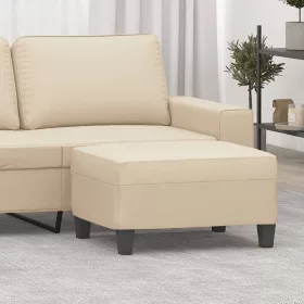    krémszínű mikroszálas szövet lábzsámoly 70 x 55 x 41 cm