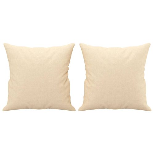  2 db krémszínű szövet díszpárna 40 x 40 cm