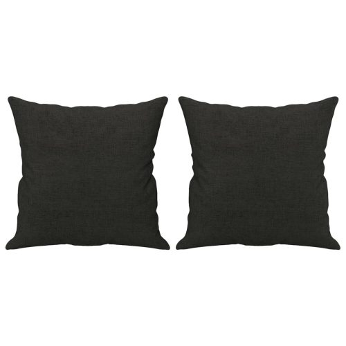  2 db fekete szövet díszpárna 40 x 40 cm