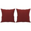  2 db bordó szövet díszpárna 40 x 40 cm