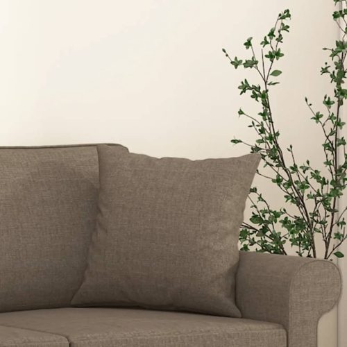  2 db tópszínű szövet díszpárna 40 x 40 cm