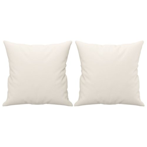  2 db krémszínű műbőr díszpárna 40 x 40 cm