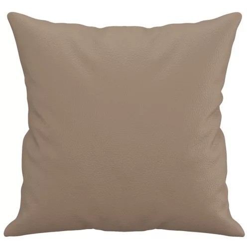  2 db kávészínű műbőr díszpárna 40 x 40 cm