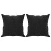  2 db fekete bársony díszpárna 40 x 40 cm