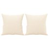  2 db krémszínű bársony díszpárna 40 x 40 cm