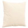  2 db krémszínű bársony díszpárna 40 x 40 cm